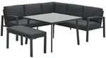 Garden Impressions Wellington L/D Set 5-Teilig - carbon black/reflex black - Grau