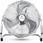AERSON Bodenventilator 40cm Chrom Windmaschine 75W Tischventilator Ventilator