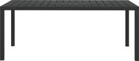 vidaXL Gartentisch Schwarz 185x90x74 cm Aluminium und WPC