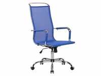 CLP Bürostuhl Branson Mesh höhenverstellbar und drehbar, Farbe:blau