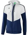 Erima Squad Tracktop Jacke Mit Kapuze Damen - Wei&szlig; / New Navy / Slate Grey - Wei&szlig; -