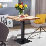 WOHNLING Esstisch Baumkante 80 x 75 x 75 cm Akazie Massivholz Esszimmertisch...