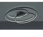 Gro&szlig;e moderne LED Deckenleuchte hell & dimmbar &uuml;ber Schalter Schwarz Breite 80cm -