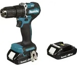Makita DHP487RAJ, Handbohrmaschine, Ohne Schl&uuml;ssel, B&uuml;rstenlos, Schwarz, T&uuml;rkis,