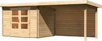 Karibu 9303, Karibu Gartenhaus Blockbohlenhaus Ger&auml;tehaus Bastrup 3 im Set mit