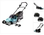 Makita DLM 382 F2 Akku Rasenm&auml;her 36 V ( 2x 18 V ) 38 cm 40 l + 2x Akku 3,0 Ah...