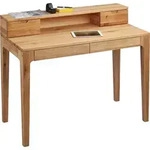 Schreibtisch "Oskar" in Wildeiche massiv, 105x76/91x55cm
