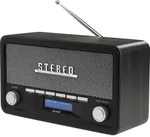 Denver DAB-18 DAB+/ FM/UKW-Radio im RetroDesign mit Echtholz, Dunkelgrau -...