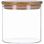 500ml Vorratsglas mit Bambusdeckel, luftdicht, stapelbar, Sp&uuml;lmaschinenfest und