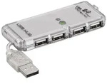 Wentronic USB - HUB 4 Port Mini Hub USB 2.0 - Grau