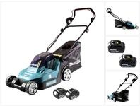 Makita DLM 382 T2 Akku Rasenm&auml;her 36 V ( 2x 18 V ) 38 cm 40 l + 2x Akku 5,0 Ah...