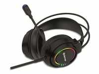 Denver GHS-130 - Gaming-Kopfhörer - Headset - Stirnband - RGB-Lichteffekte - Schwarz