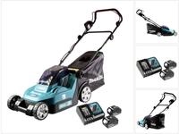 Makita DLM 382 RT2 Akku Rasenm&auml;her 36 V ( 2x 18 V ) 38 cm 40 l + 2x Akku 5,0...
