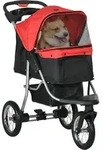 PawHut Hundewagen Hundebuggy Katzenbuggy Pet Stroller mit 3 R&auml;dern klappbar Hunde