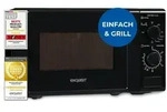 Exquisit Mikrowelle 20L, 1000 Watt Grill, 700 Watt, 25,5cm Drehteller, 5