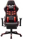 vidaXL Gaming-Stuhl mit Fu&szlig;st&uuml;tze Schwarz und Rot Kunstleder - Rot