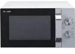 Sharp R204WA Solo-Mikrowelle 6 Leistungsstufen - mechanischer Bedienung zum...