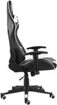vidaXL Gaming-Stuhl Drehbar Wei&szlig; PVC - Wei&szlig;