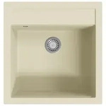 vidaXL Granitsp&uuml;le Einzelbecken Beige - Beige