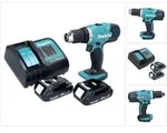 Makita DDF 453 SY Akku Bohrschrauber 18 V 42 Nm + 2x Akku 1,3 Ah + Ladeger&auml;t