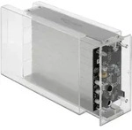 Externes Dual Geh&auml;use f&uuml;r 2 x 3.5" SATA HDD mit USB Type-C Buchse (transparent)
