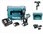 Makita DHP 458 SAJ Akku Schlagbohrschrauber 18 V 91 Nm + 2x Akku 2,0 Ah +...