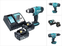 Makita DDF 453, Makita DDF 453 RG Akku Bohrschrauber 18 V 42 Nm + 2x Akku 6,0...