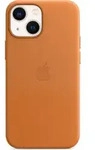 Apple Leather Case MagSafe iPhone 13 mini braun - Braun/Gold