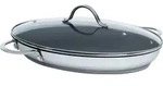 Kelomat Fischpfanne Perfekt 38x26 cm mit Glasdeckel Edelstahl Induktion - Silber