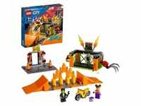 LEGO 60293 City Stunt-Park, Set mit Motorrad, Spinnenkäfig und Minifigur