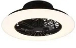TRIO Trio Stralsund -LED-tuuletinvalaisin 50 cm, 30 W, mattamusta - Wei&szlig;