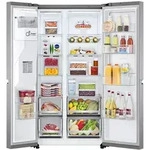 LG GSJV71PZLE, LG GSJV71PZLE edelstahl, Freistehend, Amerikanische T&uuml;r, Edelstahl,