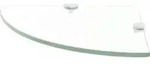 vidaXL Eckablage mit Verchromten Halterungen Glas Transparent 35x35 cm - Transparent
