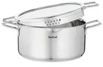Tefal Nordica Kochtopf 20 cm H85244, Edelstahl, Edelstahl, Edelstahl, Glas, 250 &deg;C,