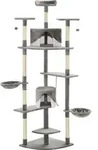 vidaXL Katzen-Kratzbaum mit Sisal-Kratzs&auml;ulen 203 cm Grau und Wei&szlig; - Grau