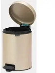 Brabantia Treteimer Newicon, 5 l, Rund, Champagner, Terrasse, 20,5 cm, 205 mm - Beige