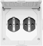 ABL Einbau Schuko 2fach 1632490 Alu-Druckguss IP41 grau - Grau