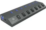 ICY BOX IB-HUB1701-C3 7 port USB 3.0 Type-A Hub - Grau