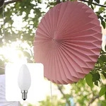 Lampion Laterne LED pink Deko E14 &Oslash; 60 cm Outdoor IP44 Party Garten wetterfest -