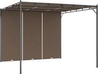 vidaXL Gartenpavillon mit Seitenvorhang 3x3x2,25 m Taupe