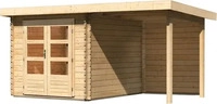 Karibu 9304, Karibu Gartenhaus Blockbohlenhaus Ger&auml;tehaus Bastrup 4 im Set mit