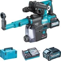 Makita Akku Bohrhammer HR002GM204 SDS-PLUS XGT 40Vmax 2x4,0Ah + DC40RA + Makpac...