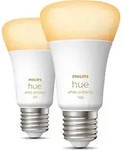 Philips Hue LED Lampe E27 2er Set 1100lm White Ambiance