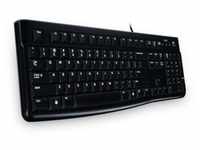 Logitech K120 Corded Keyboard - Volle Größe (100%), Kabelgebunden, USB, Schwarz 
