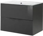 FACKELMANN LUNA Badm&ouml;bel Set 2 Teile / Glas Waschbecken /...