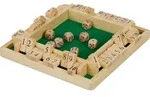 Relaxdays Shut The Box 10er, Reisespiel f&uuml;r 2 bis 4 Spieler, Spielbrett mit 8