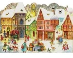 Adventskalender Weihnachtsmarkt &ndash; 24 T&uuml;rchen mit Markt-Motiv