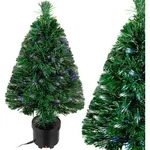 CASARIA&reg; Weihnachtsbaum k&uuml;nstlich 66 cm Klein Tisch Topf Glasfaser mit Beleuchtung