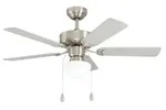 EGLO Deckenventilator CADIZ, 5 Fl&uuml;gel Ventilator mit Licht, Zugkette, Geh&auml;use aus