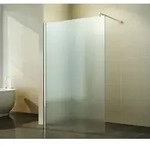 Walk-in Duschabtrennung Duschwand Seitenwand 140 cm Vollsatiniert 10 mm NANO Glas